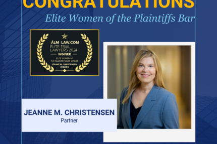 Jeanne M. Christensen Awarded Elite Women of the Plaintiffs Bar